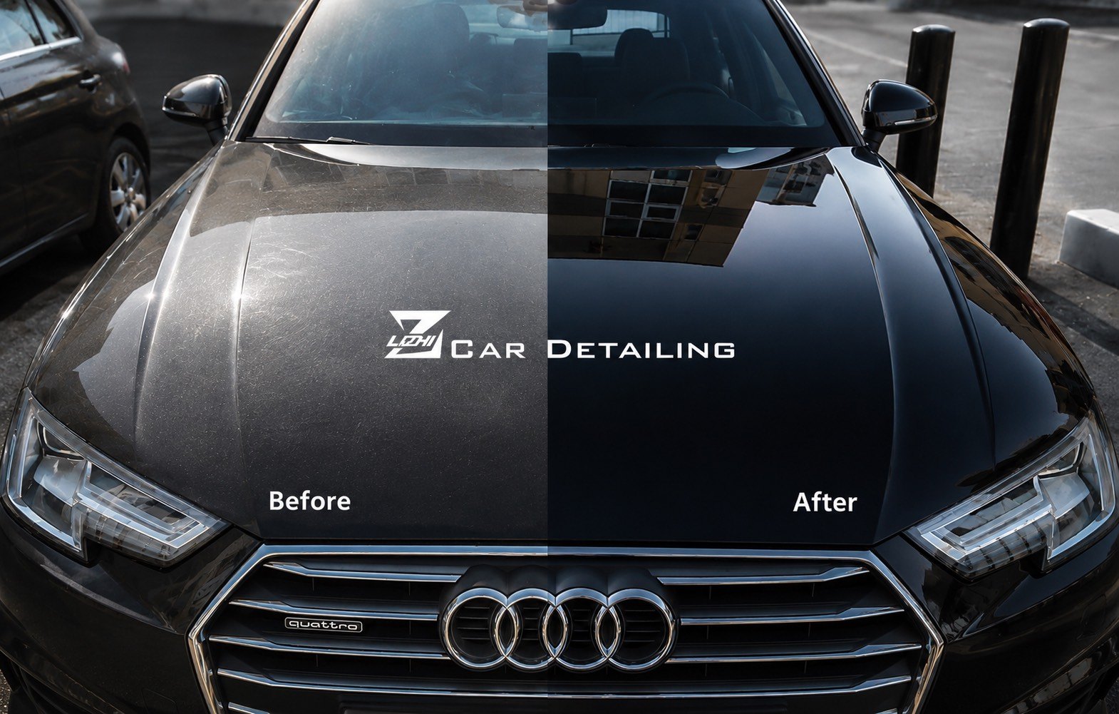 水晶鍍膜 before after
